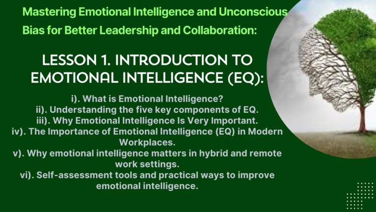 Mastering Emotional Intelligence and Unconscious Bias for Better Leadership and Collaboration.