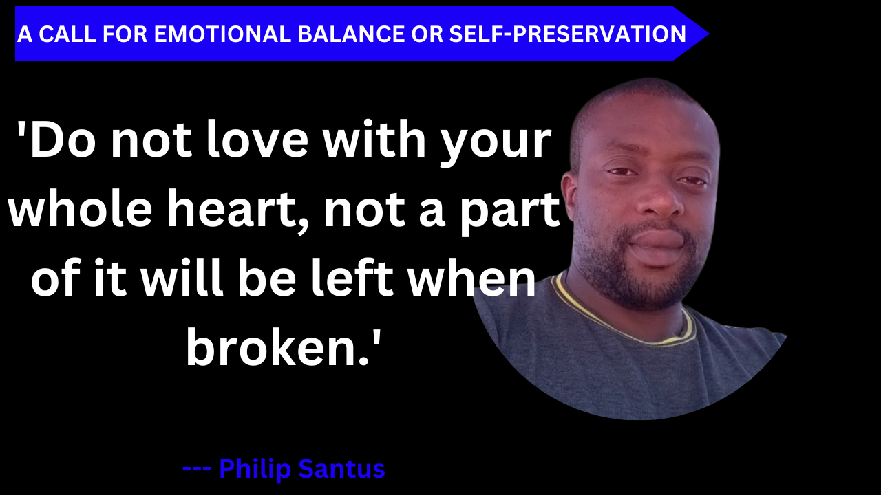 EMOTIONAL BALANCE OR SELF-PRESERVATION