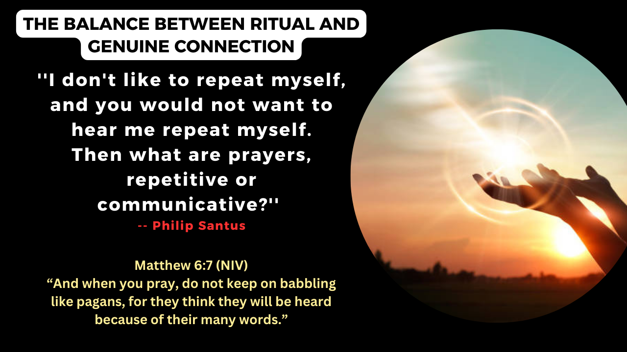 RITUAL AND GENUINE CONNECTION